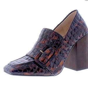 Leather Loafer Pumps